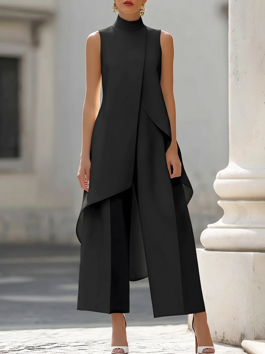 Harlow | Asymmetric Top Wide-Leg Pants Set