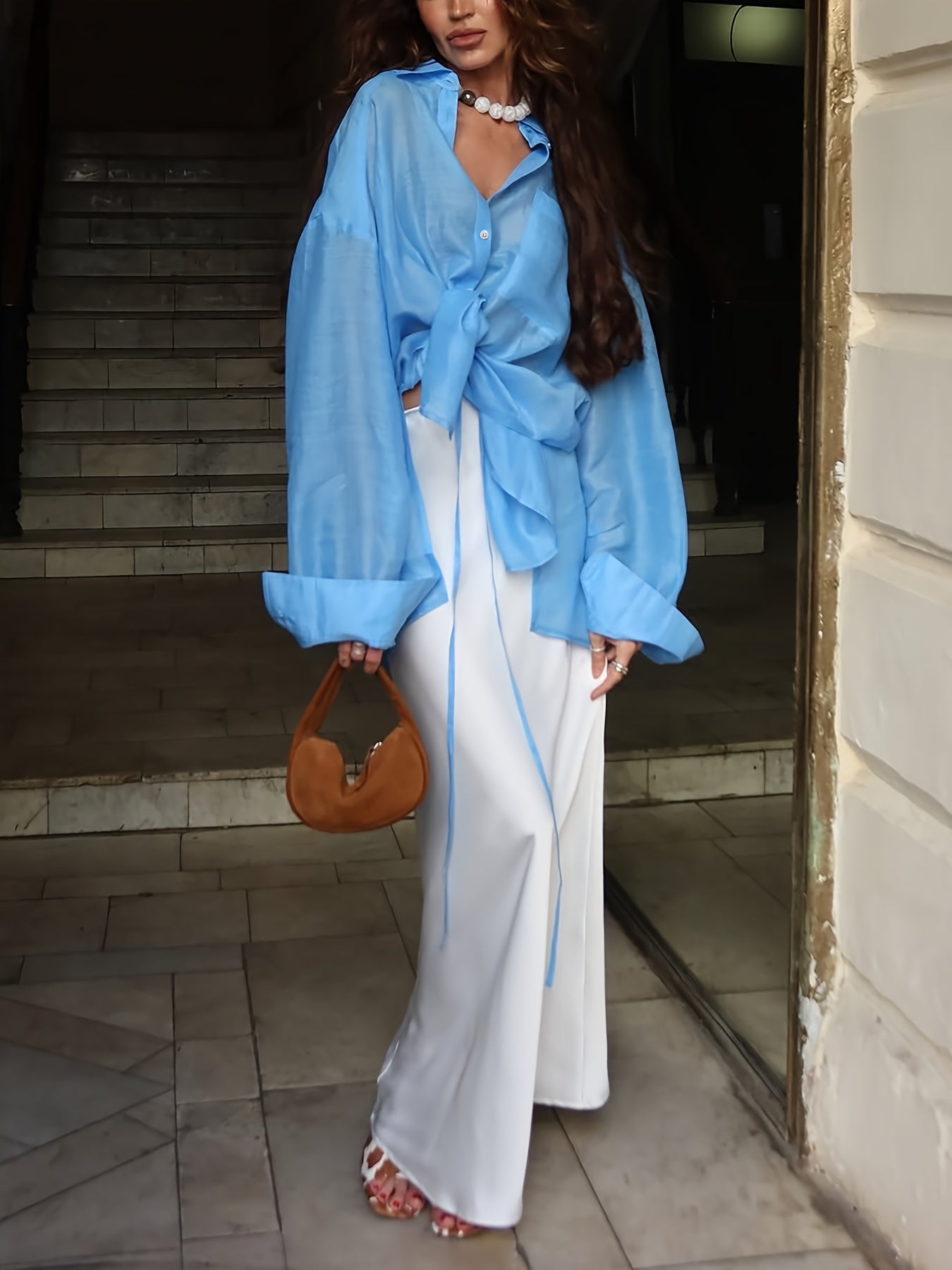 Button-Front Casual Shirt