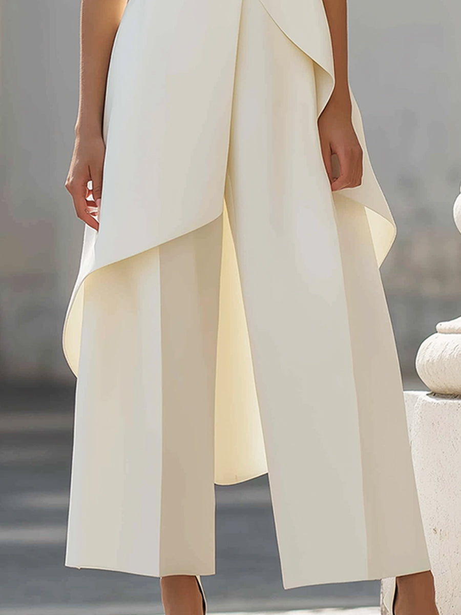 Harlow | Asymmetric Top Wide-Leg Pants Set