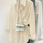 Striped pocket button shirt from 64b136-1e tops collection, featuring a classic design with front pocket and button closure.