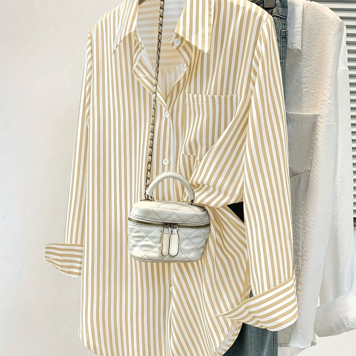 Striped Pocket Button Shirt
