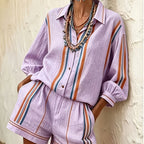 Vacation style shirt and shorts set by 64b136-1e featuring a casual, colorful design perfect for warm weather outings.