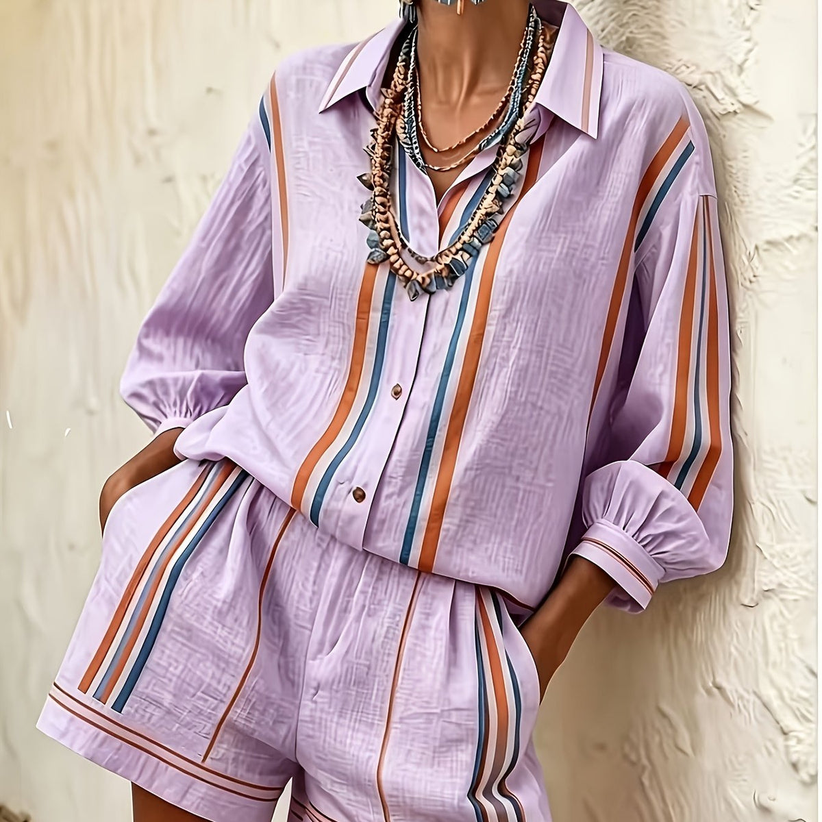 Vacation Style Shirt  Shorts Set