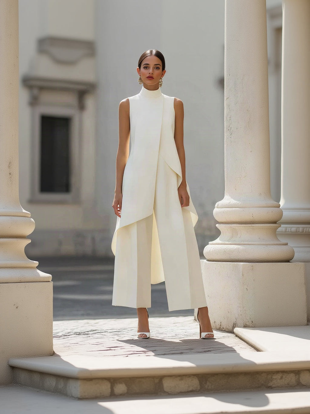 Harlow | Asymmetric Top Wide-Leg Pants Set