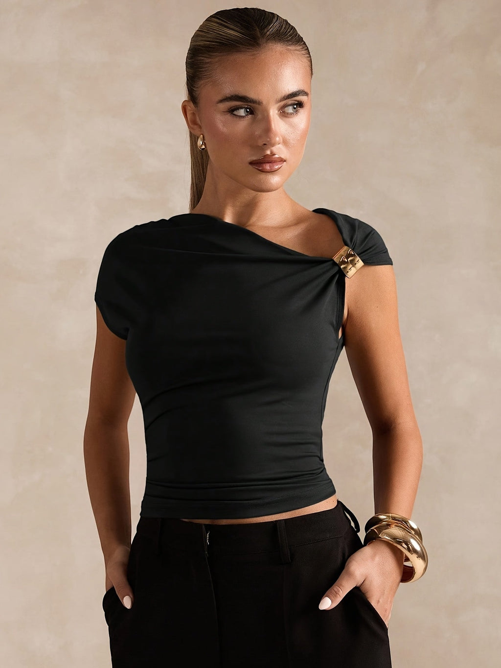 Asymmetric Off-Shoulder Top