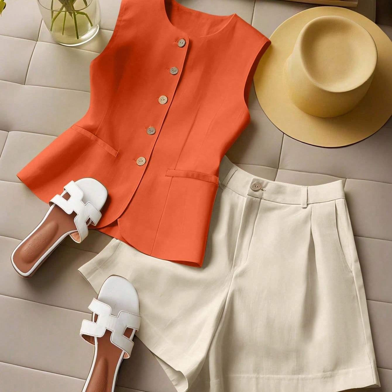 Two-Piece Vest & Shorts Set