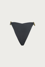 Gold Chain High Rise (Faux Suede Black)