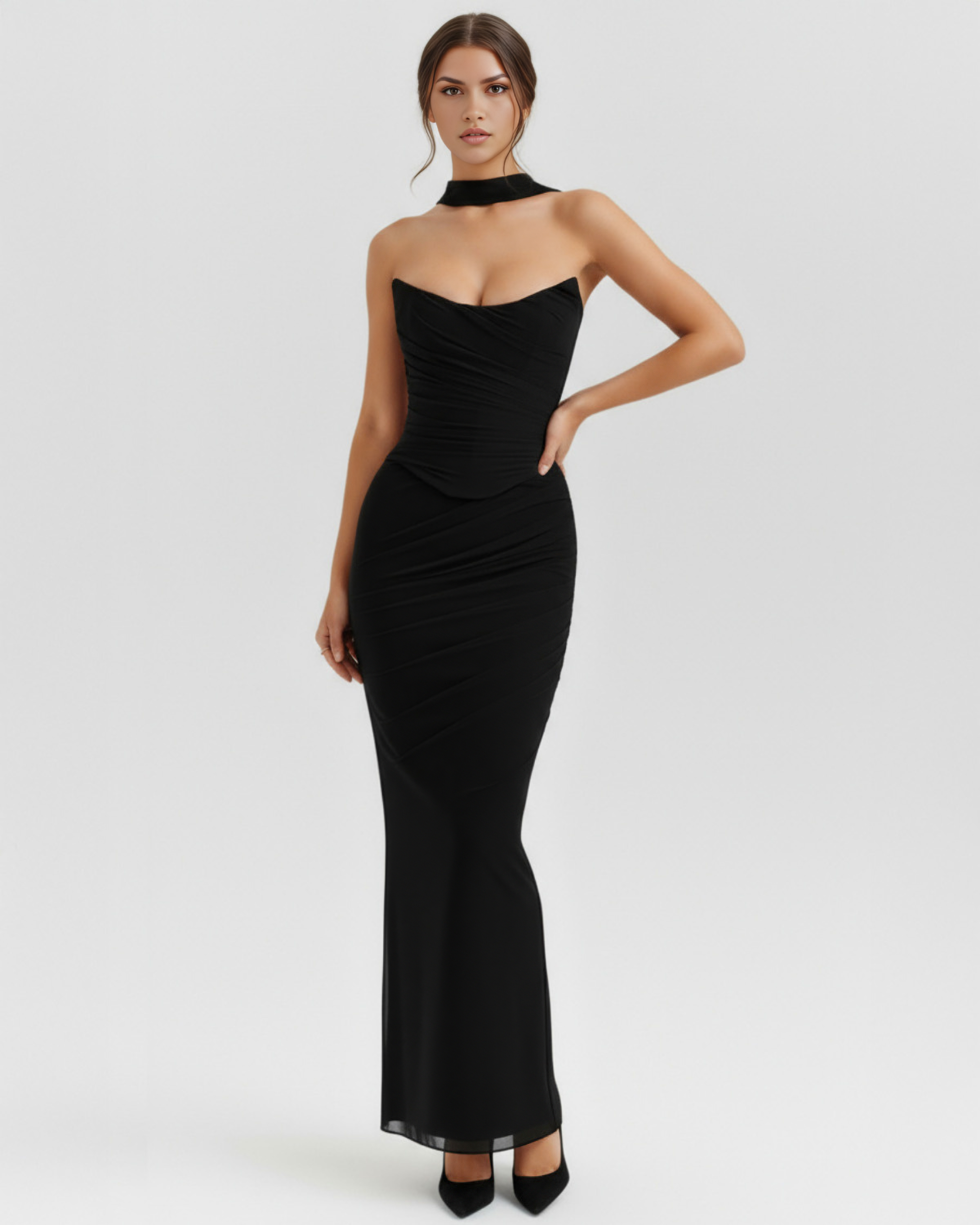 Odessa | Mesh Corset Maxi Skirt Three-Piece Set