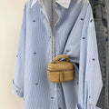 Printed Striped Button Shirt