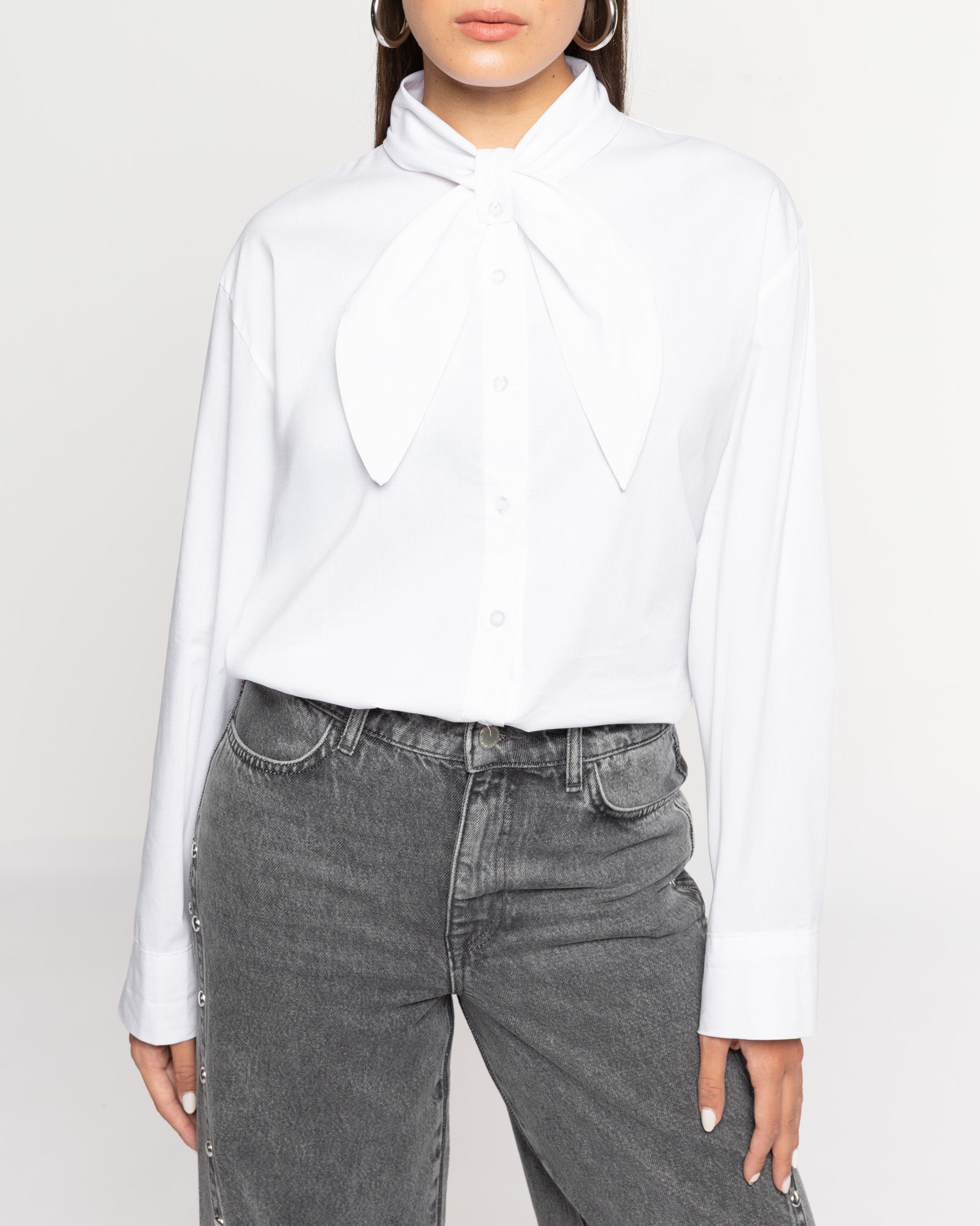 BOW BLOUSE WHITE
