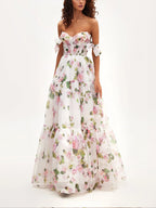 Floral Maxi Tie-strap Dress