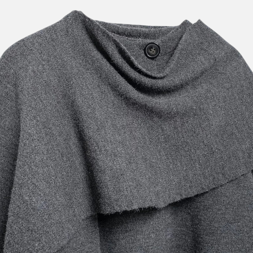 LORISS| Women’s Elegant Wool-Feel Poncho Cardigan