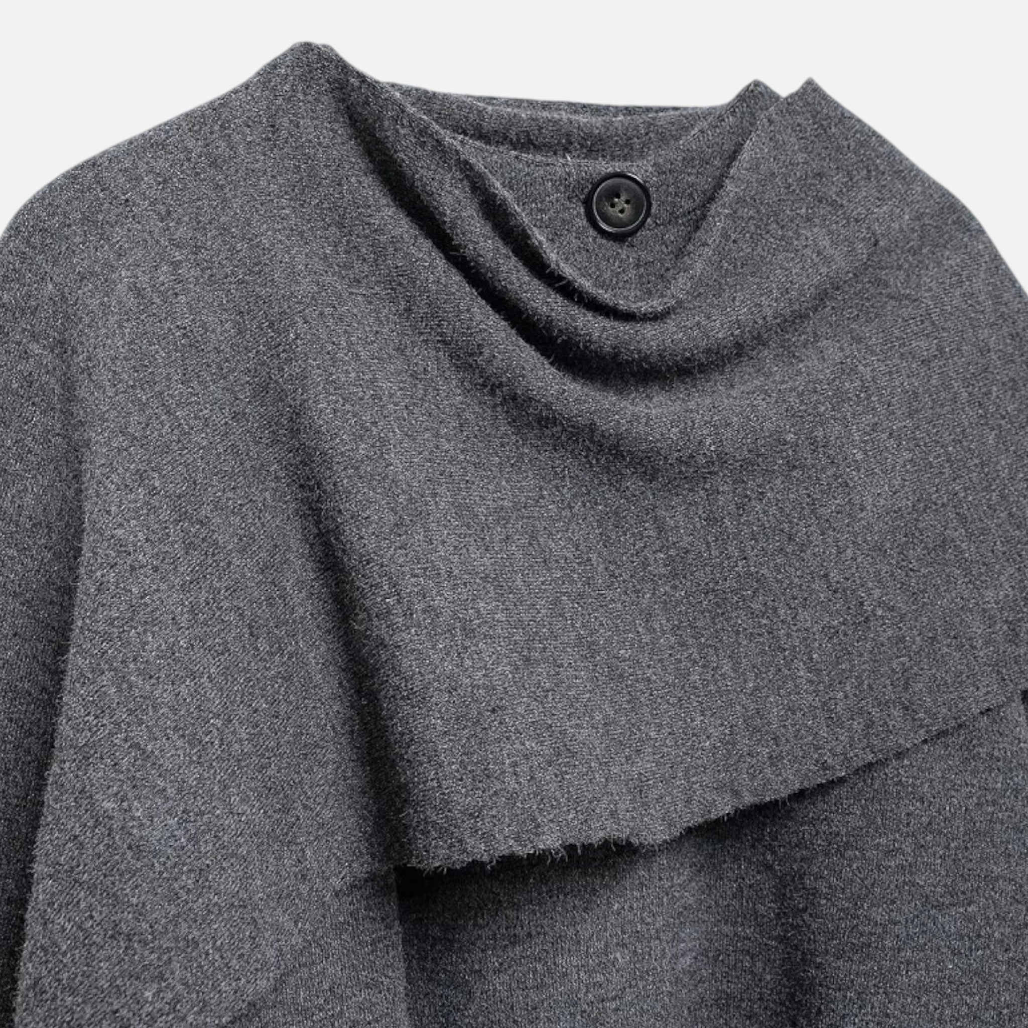 LORISS| Women’s Elegant Wool-Feel Poncho Cardigan
