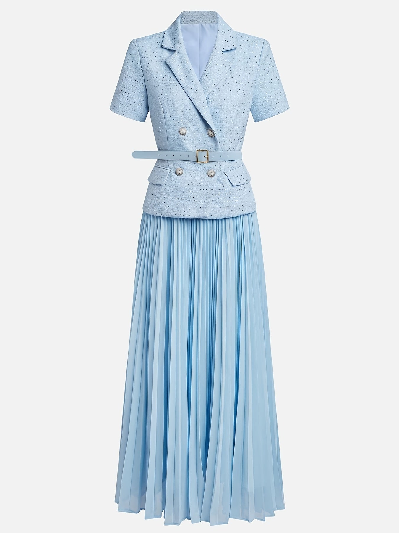 Waistcoat & Pleated Skirt Set