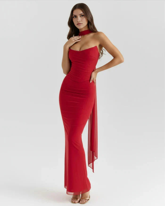 Odessa | Mesh Corset Maxi Skirt Three-Piece Set