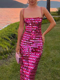 Sequin Versatile Irregular Midi Dress