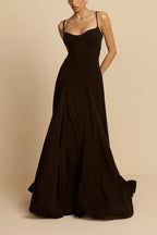 Elegance Panelled Tulle A-line Slip Maxi Dress