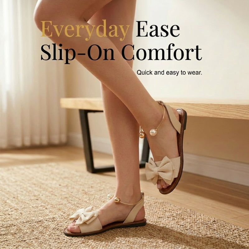 Stylish Pearl Ankle Strap Sandals