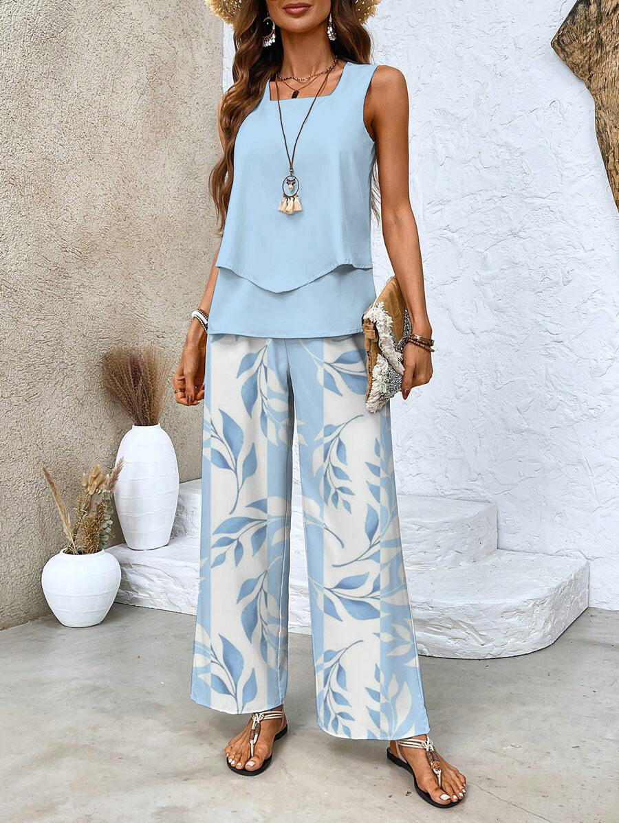 Abigail | Wide-Leg Pants Two-Piece Set