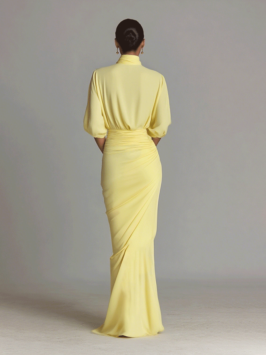 Golden Hour Drape Maxi Dress