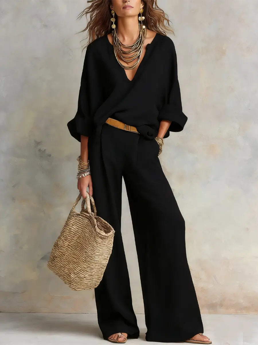 Isla | Women's Loose Linen Set – Two-Piece Resort Wear Outfit for Summer