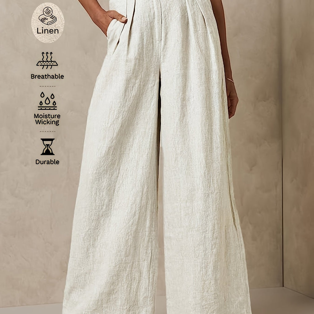 Linen Wide-Leg Pants
