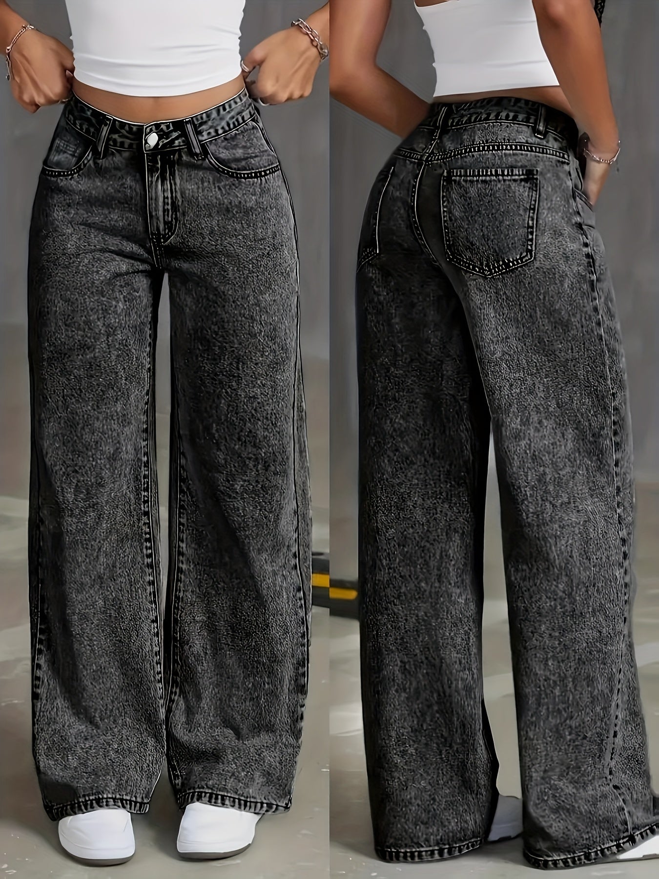 Korean Wide-Leg Jeans