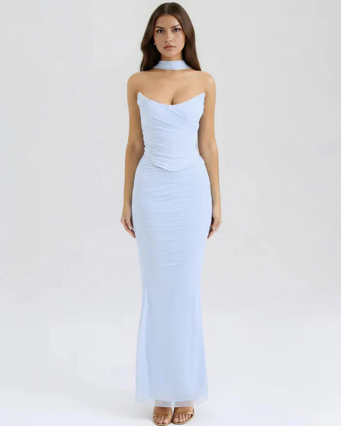Odessa | Mesh Corset Maxi Skirt Three-Piece Set