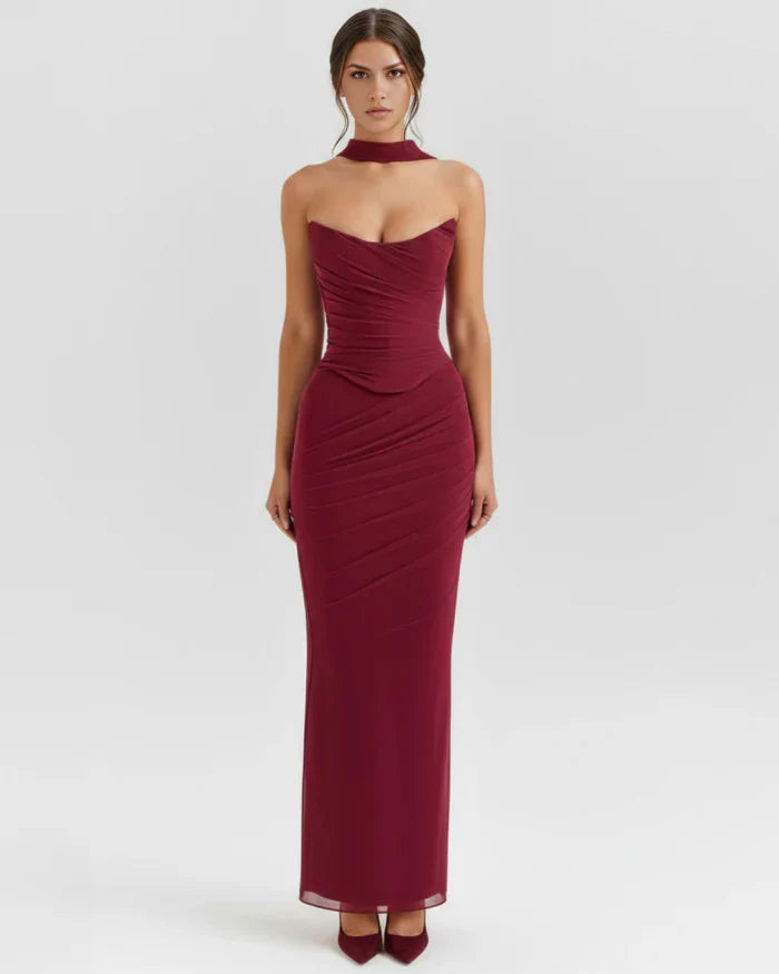 Odessa | Mesh Corset Maxi Skirt Three-Piece Set