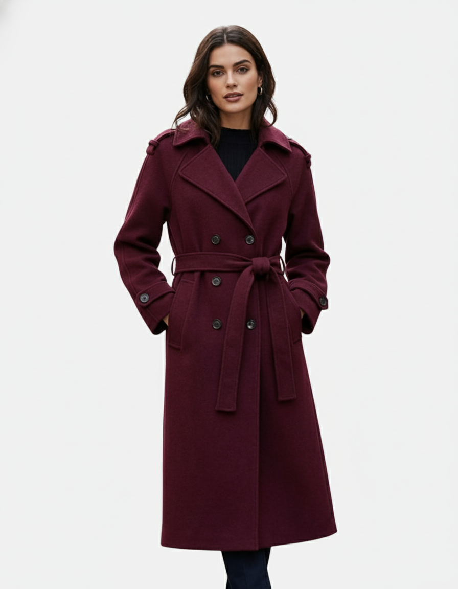 The Burgundy Celine Coat