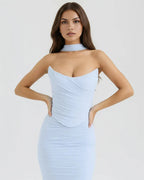 Odessa | Mesh Corset Maxi Skirt Three-Piece Set