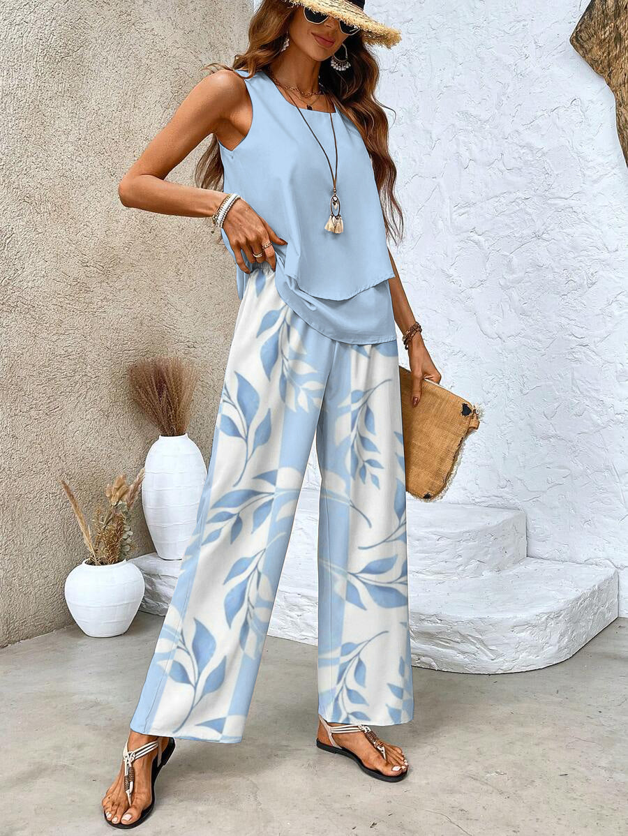 Abigail | Wide-Leg Pants Two-Piece Set
