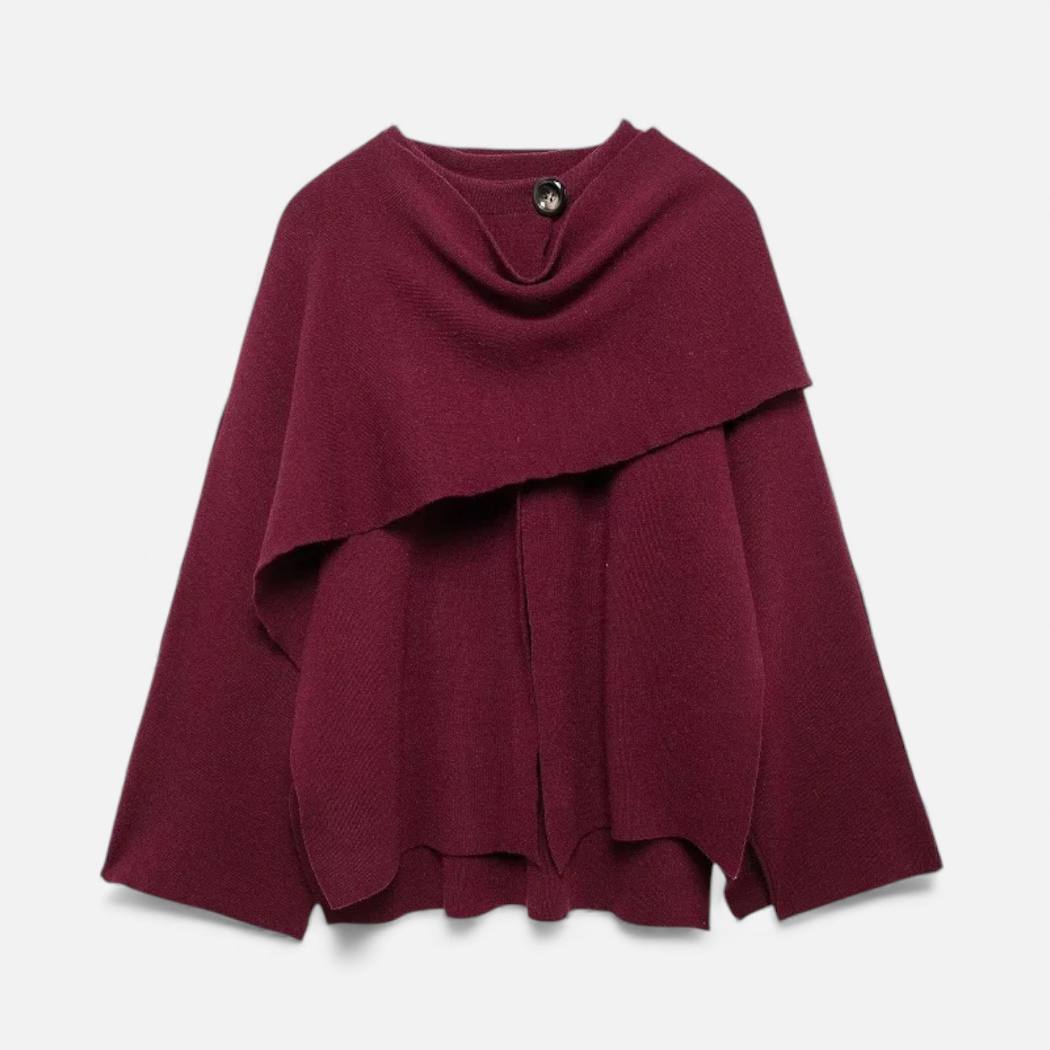 LORISS| Women’s Elegant Wool-Feel Poncho Cardigan