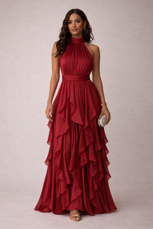 "Orlena" French Elegant Irregular Layered Dress