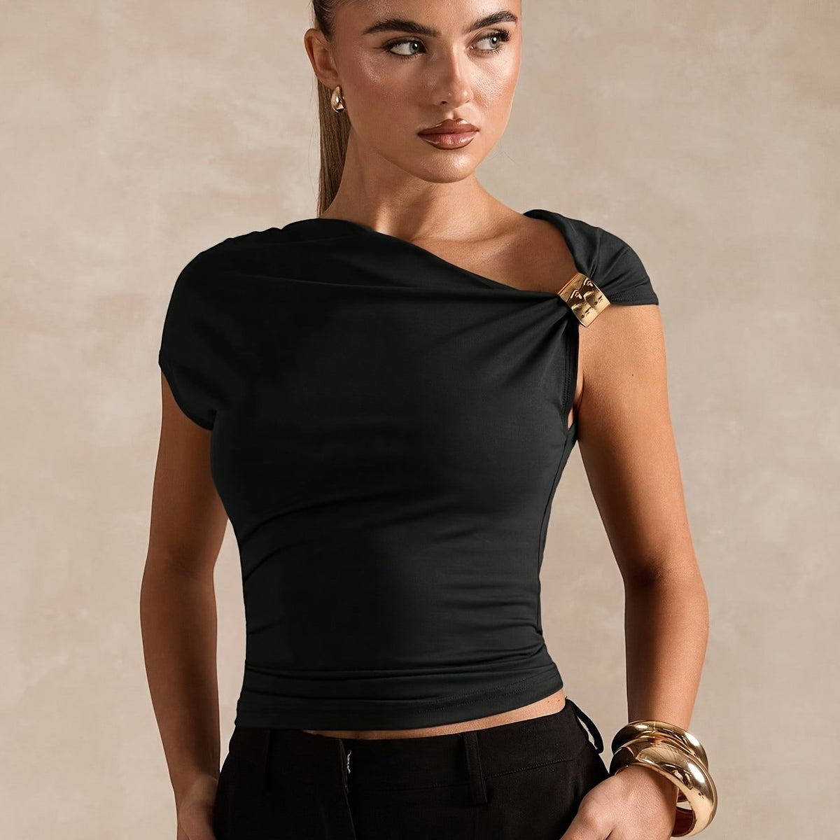 Asymmetric Off-Shoulder Top