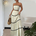 Chic Cropped Top  Skirt Set for Her