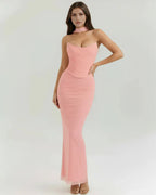 Odessa | Mesh Corset Maxi Skirt Three-Piece Set