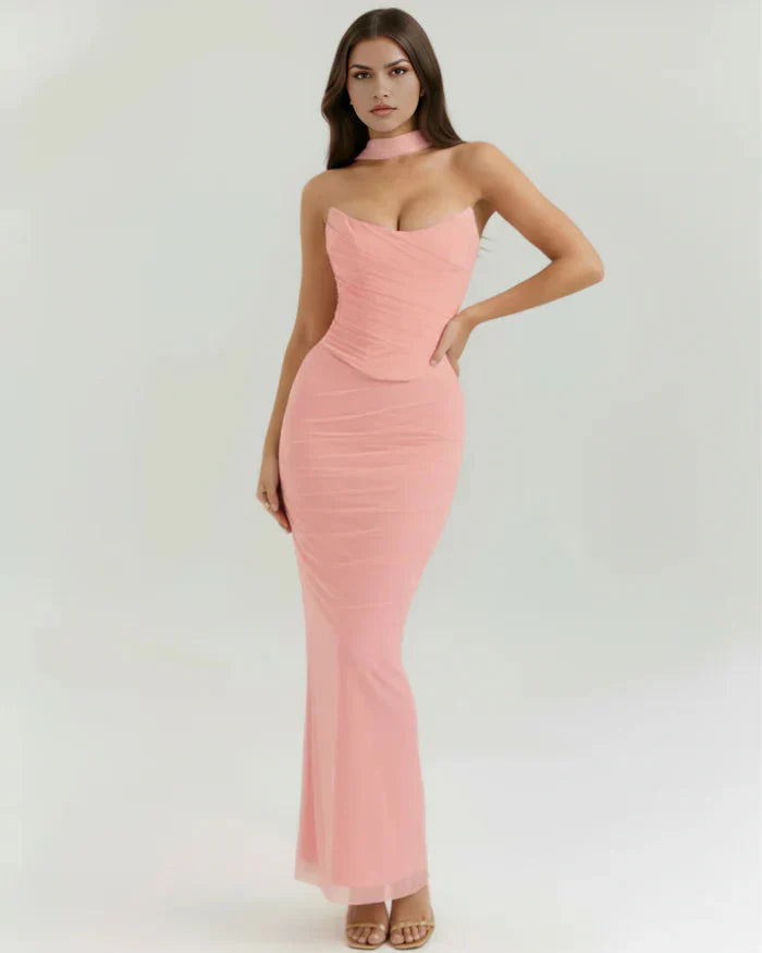 Odessa | Mesh Corset Maxi Skirt Three-Piece Set