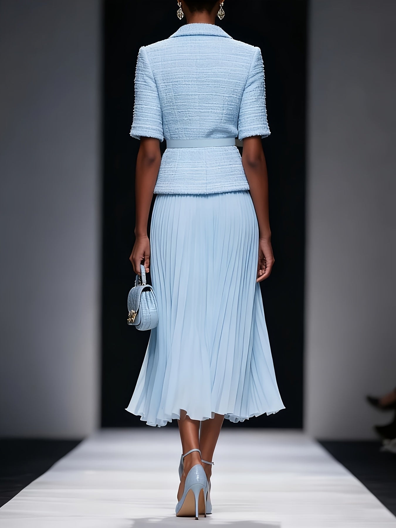 Waistcoat & Pleated Skirt Set