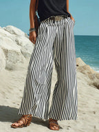 Marina | Striped Wide-Leg Pants Vest Set