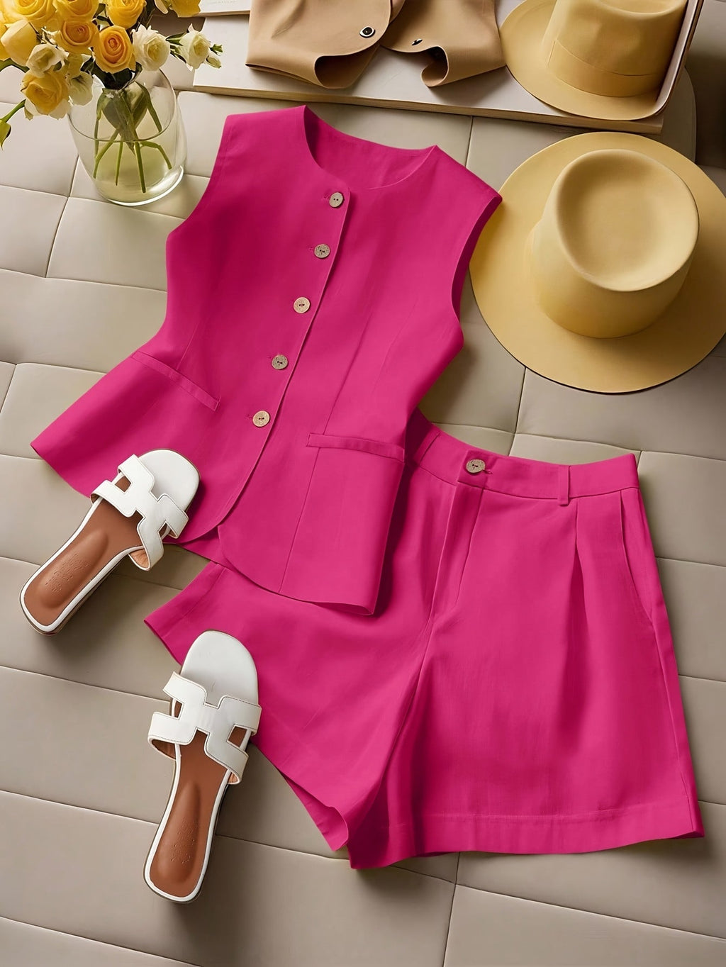 Two-Piece Vest & Shorts Set