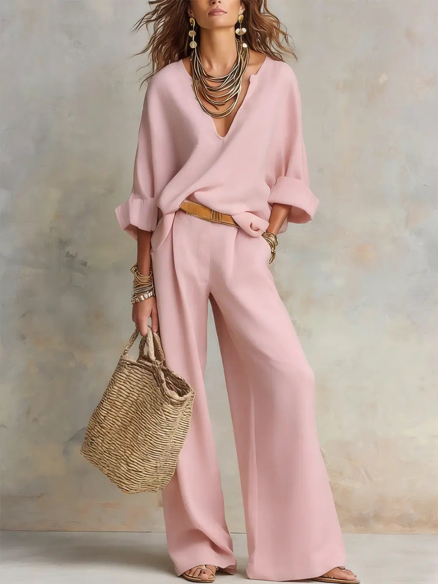 Isla | Women's Loose Linen Set – Two-Piece Resort Wear Outfit for Summer