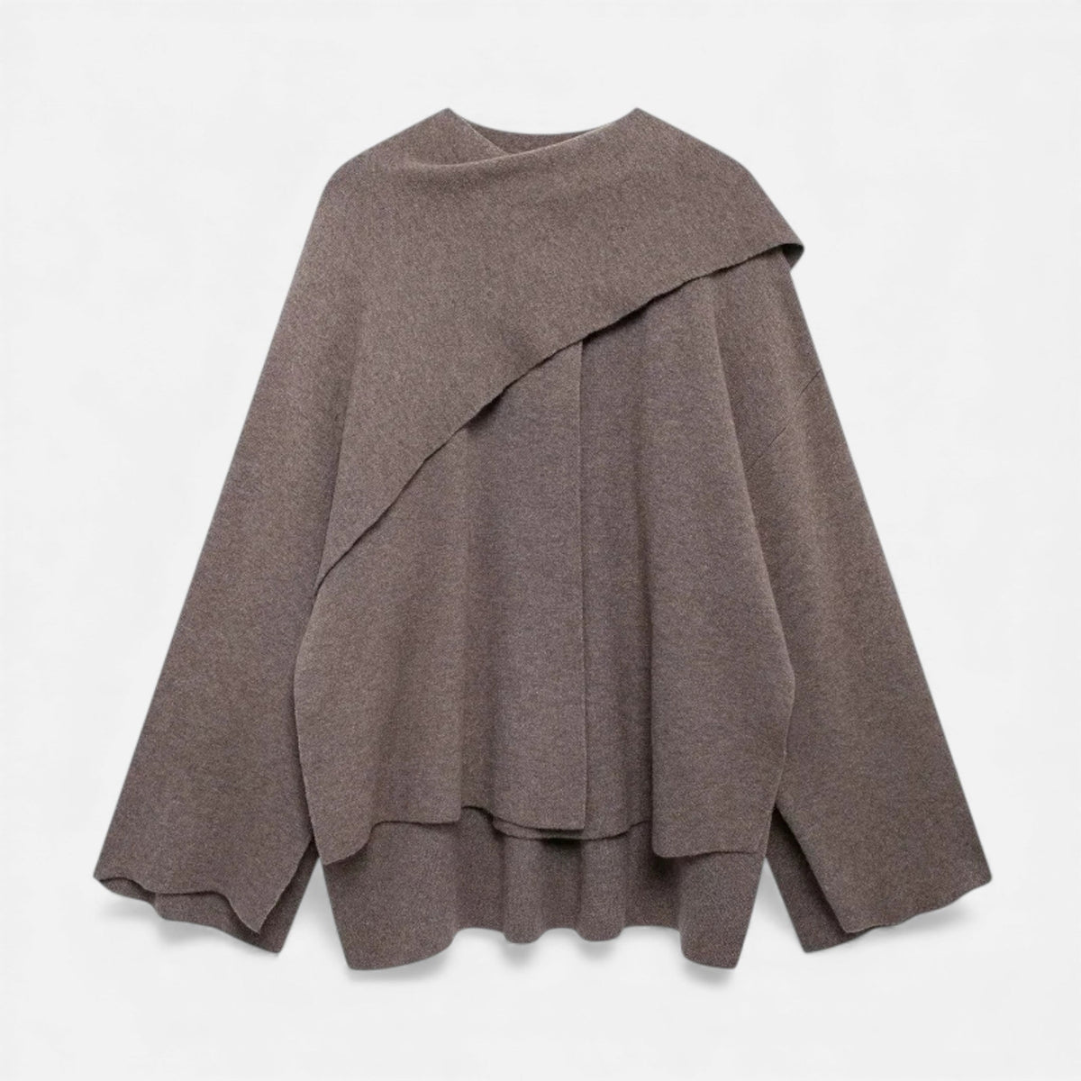 LORISS| Women’s Elegant Wool-Feel Poncho Cardigan