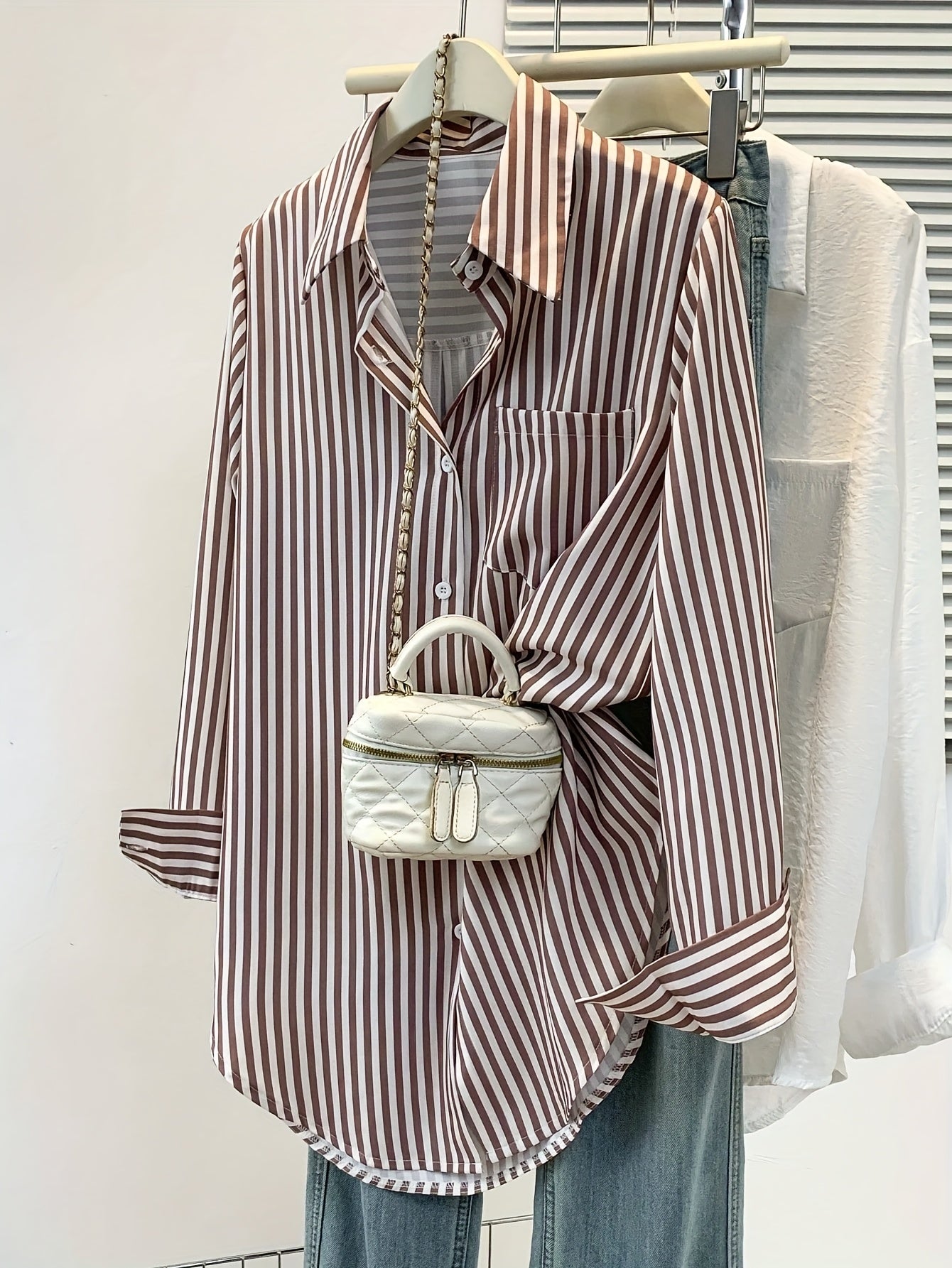 Striped Pocket Button Shirt