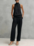 Monica | Linen Top and Trousers Set