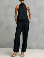 Monica | Linen Top and Trousers Set