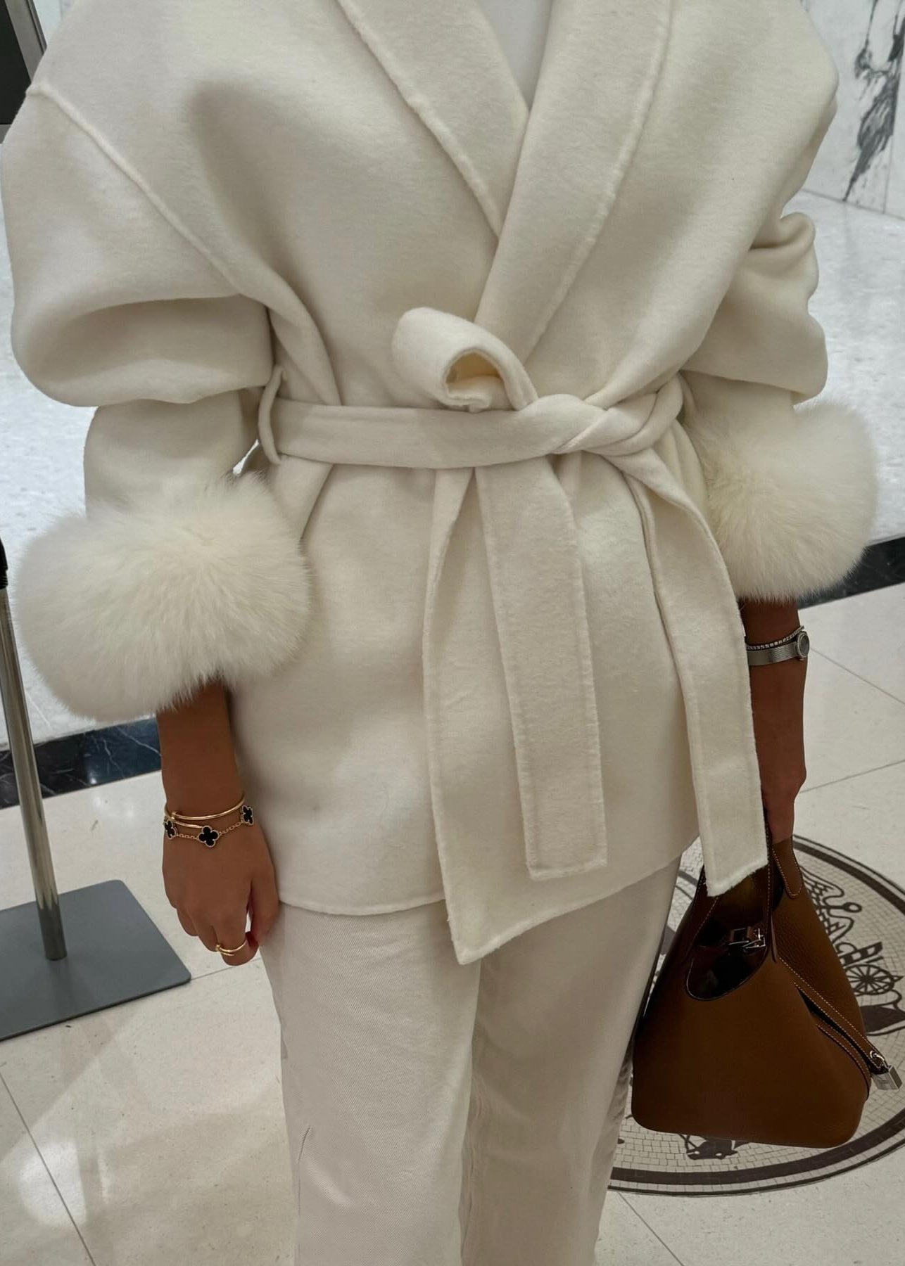 ELARA WOOL COAT (Removable fur)