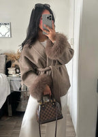ELARA WOOL COAT (Removable fur)
