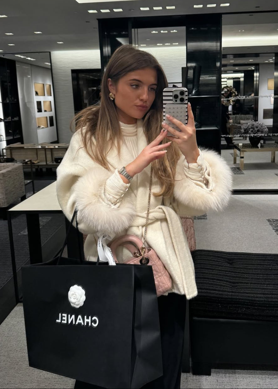 ELARA WOOL COAT (Removable fur)