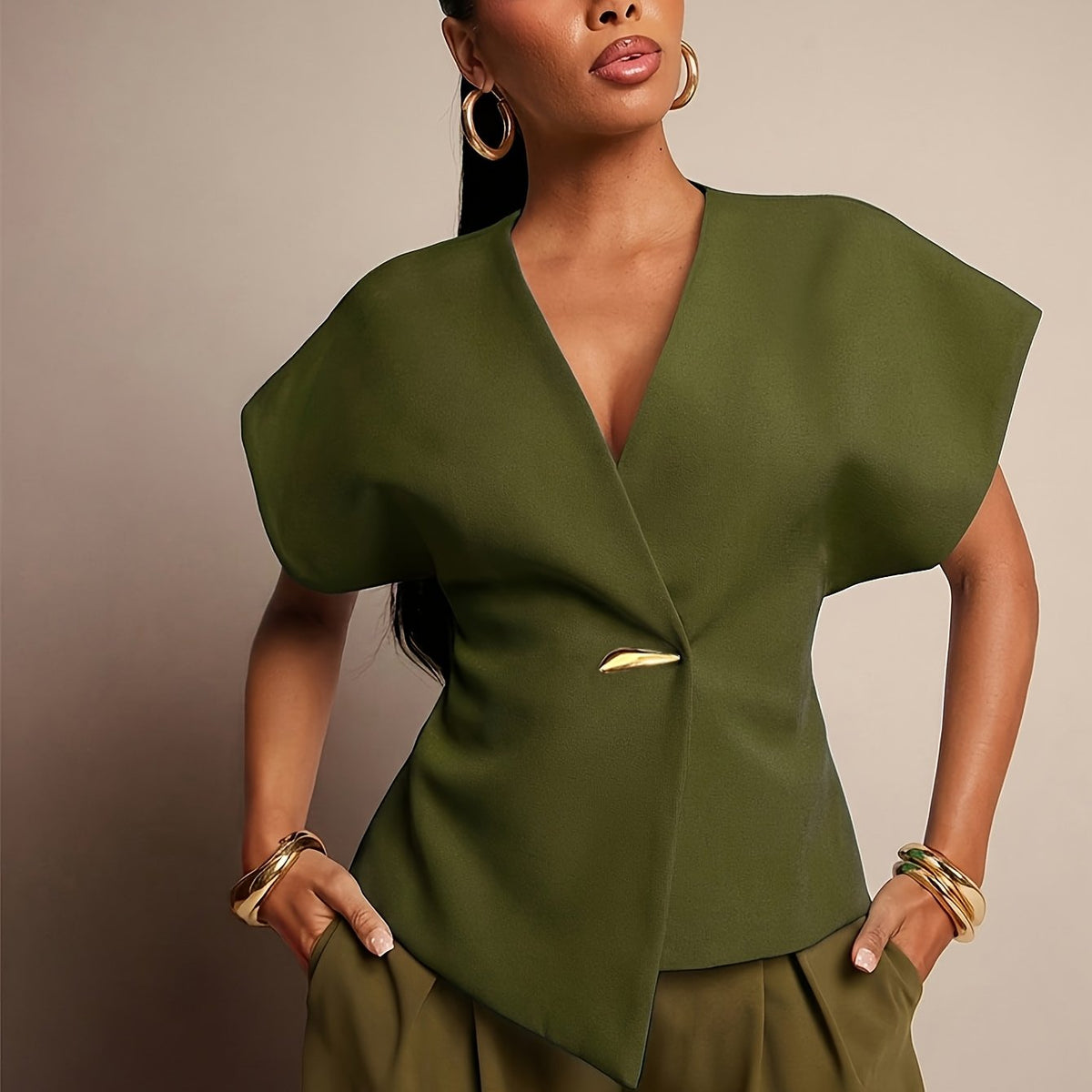 Batwing Sleeve Blazer